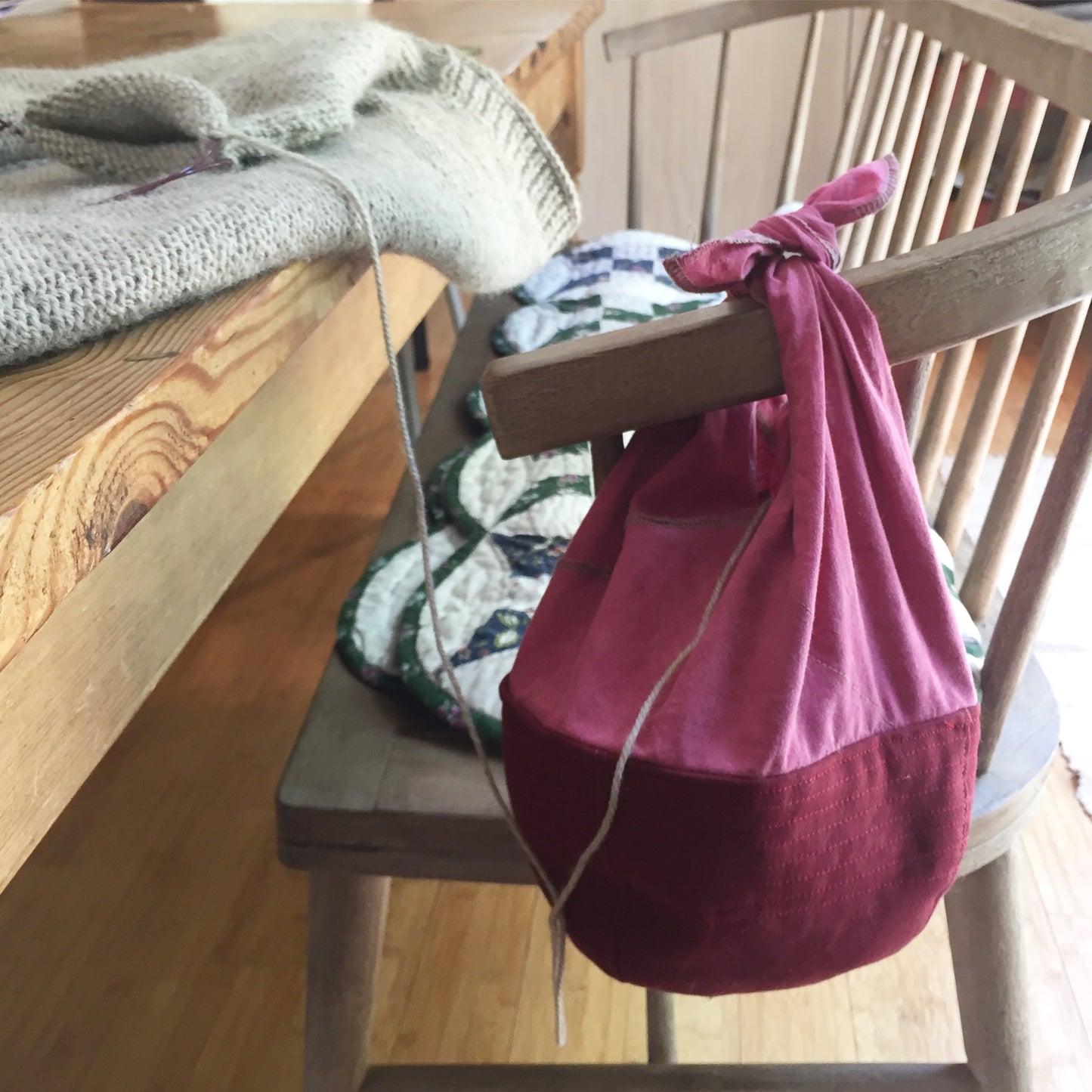 PDF Sewing Pattern: Mighty Traveler Knitting Project Bag, 2 sizes